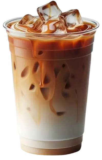 Carmel latte.  Hot & Cold